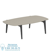 СТОЛИК TEA TIME 120X65CM АНТРАЦИТОВЫЙ КЕРАМИЧЕСКИЙ ЖЕМЧУЖНО-СЕРЫЙ Royal Botania