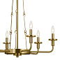 Vetivene 6 Light Chandelier Natural Brass люстра 52451NBR Kichler