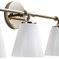 Vinoy 24.5 Inch 3-Light Vanity Light with High-Gloss White Metal Shades in Polished Nickel настенный светильник 37543 Kichler