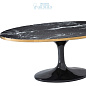 112049 Coffee Table Parme Oval black faux marble Eichholtz