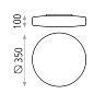 ACB Iluminacion Moon 969/35 Потолочный светильник Opal, LED 1x24W 3000K 2520lm, IP44, Встроенный LED