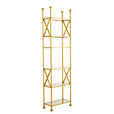 109860 Cabinet Delmar gold finish шкаф открытый Eichholtz