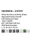 8127401 VALENCIA Novaluce настенный светильник LED Samsung 3Вт 190Lm 3000K E27 1x40Вт 230В IP20