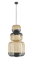 Pendant Lamp BAMBOO Totem 3 lights Black