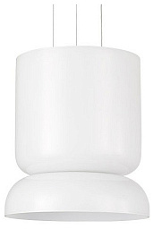 5247/33 SP-10 Divinare Opal подвесной светильник с удлинённым плафоном цилиндрической формы белого цвета