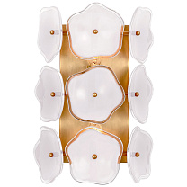 Leighton Small Sconce мягкая латунь с кремовым тонированным стеклом