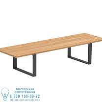 СТОЛ VIGOR 360 АНТРАЦИТОВЫЙ С ТИКОВОЙ СТОЛЕШНИЦЕЙ Royal Botania