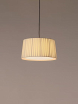 GT6: LAMPSHADE: NATURAL RIBBON. CABLE: BLACK, METALLIC SISIS