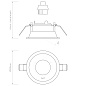 1249041 Minima Slimline Round Adjustable Fire-Rated Astro lighting встраиваемый светильник матовый чёрный — фото 2