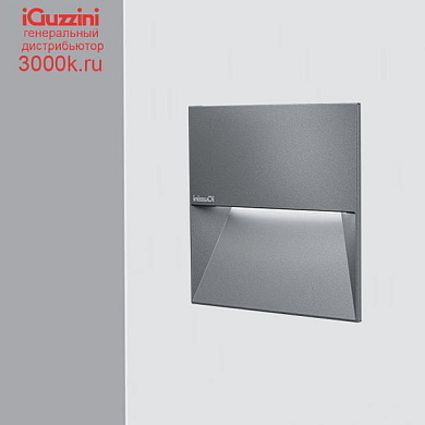 EI54 Walky iGuzzini Square optic assembly 180x180mm – AL optic – Warm White LED – 220÷240Vac - Permanent Emergency - Rust Brown