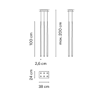 Slim,Pendant Black carbon fiber 2700K,1-10V PUSH