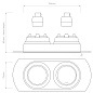 1248021 Trimless Round Twin Adjustable Astro lighting регулируемый встраиваемый светильник матовый белый — фото 2