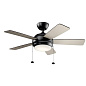 42" Starkk Fan Satin Black люстра-вентилятор 330171SBK Kichler — фото 3