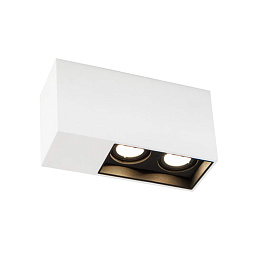 PLANO SURFACE 2.0 LED Signal White + Jet Black Wever Ducre Plano накладной светильник черный и белый