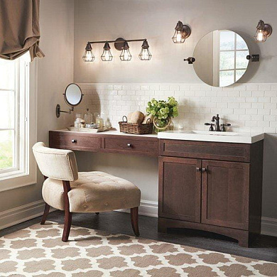 настенный светильник с одним плафоном в бронзовом цвете