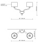 2227/A2 Il Paralume Marina двухрожковое настенное бра с цилиндрическими текстильными абажурами — фото 1