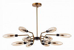 SL1174.303.12 ST-Luce Desima потолочный светильник с декоративными плафонами в форме лепестков на латунном каркасе