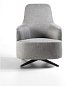 Вращающееся кресло Copine Bergere Porada с высокой спинкой COPINE-BERGERE-GIREVOLE-PEWTER-A75AG — фото 2