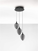 Triac Dimmable Matt Black Metal Base & Smoky Glass LED 18Watt 220-240Volt 714Lm IP20 3000K D:35.3 H:160 cm
