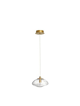 Blown Clear Glass Brass Gold Metal LED G9 1x5 Watt 100-240 Volt IP20 Bulb Excluded D: 16 H: 200 cm