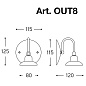 OUT8.O GIULIETTA Aldo Bernardi настенный накладной светильник