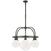 McCarren Single Tier Chandelier бронза с белым стеклом
