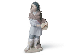1008415 Lladro Drummer Boy фарфоровая фигурка мальчика с барабаном