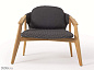 Knit Садовое кресло из синтетической ткани с подлокотниками Ethimo