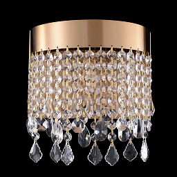 AQUA AP1 Crystal Lux Aqua настенное бра с подвесными кристаллами и золотым основанием