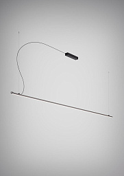 F44A05 Black - 3000K Fabbian Freeline подвесной светильник черного цвета с несколькими точечными источниками света