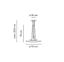 Flamingo,Pendant Copper 2700K,1-10V PUSH