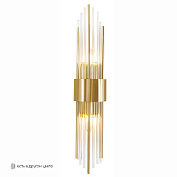 ATENTO AP2 BRASS/TRANSPARENTE Crystal Lux ATENTO настенное бра с вертикальными стеклянными трубками и латунными вставками
