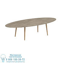 STYLETTO STANDARD ОБЕДЕННЫЙ СТОЛ 320X140CM НОГИ ИЗ ТИКА КЕРАМИЧЕСКАЯ СТОЛ TERRA SABBIA Royal Botania