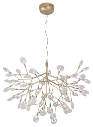 EVITA SP63 GOLD/TRANSPARENT Crystal Lux Evita подвесной светильник с ветвящейся конструкцией и прозрачными декоративными элементами на золотой арматуре