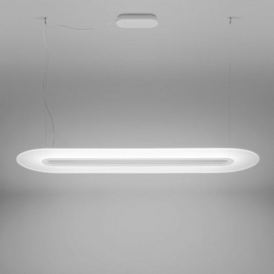 подвесная люстра с овальным корпусом и LED-подсветкой с диммированием