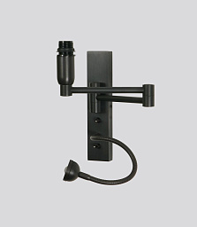 AHMES Davidts lighting Ahmes настенное бра для чтения с квадратным абажуром и направленным светильником на двойном шарнирном кронштейне