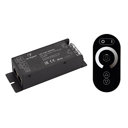 027150 Arlight Диммер ARL-3022-OVAL-DIM Black (12-24V, 1x25A, ПДУ, RF)