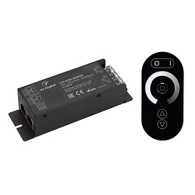 027150 Arlight Диммер ARL-3022-OVAL-DIM Black (12-24V, 1x25A, ПДУ, RF)