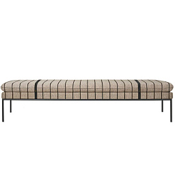 1104263006 Ferm Living Turn низкая скамья для сидения с мягким сиденьем и металлическими ножками