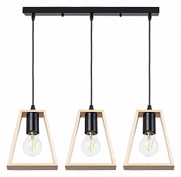 A8030SP-3BK Arte Lamp Brussels подвесная люстра с тремя лампами в деревянных плафонах