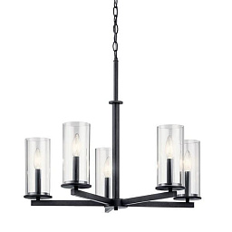 Crosby 5 Light Chandelier Black люстра 43999BK Kichler