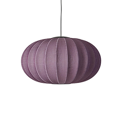 KWO76 BU LED Knit-Wit Made By Hand Подвесной светильник с овальным текстильным абажуром бордового цвета с LED