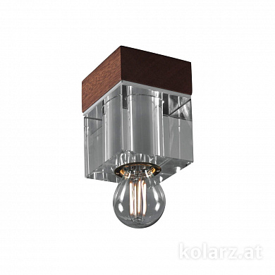 Kolarz RIVIERA 5200.10100 потолочный светильник mahagoni ширина 29cm макс. высота 9cm 1 лампа e14