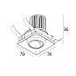 ENTERO SQ-S TRIMLESS WALLWASH 927 GC золото цветное Delta Light Встраиваемый поворотный потолочный светильник — фото 1