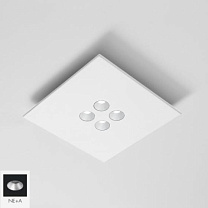 CONFORT PLAFONIERA 18W QUADRATA 3000K NERO-  ALLUMINIO SATIN