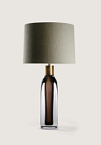 Carob with Aged Brass with 14 Drum in Oat Linen with Cream Card lining