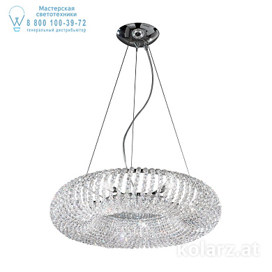 Kolarz CARLA 0256.35.5.KpT подвесной светильник хром ø55cm высота 15cm мин. высота 30cm макс. высота 190cm 5 ламп g9