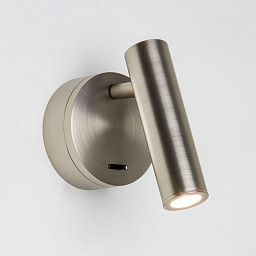 1058013 Astro lighting Enna настенный светильник для чтения с подвижной цилиндрической головкой матовый никель