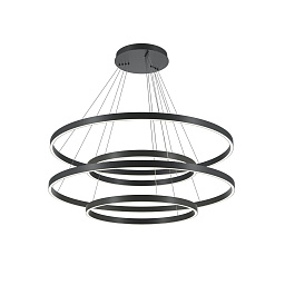 MOD058PL-L174BK Maytoni Rim подвесной светильник с несколькими черными кольцами на подвесе