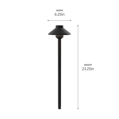 12V LED 2700K Stepped Dome Path Light in Textured Black светильник-столбик для дорожек 15820BKT27 Kichler